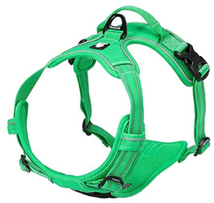 TrueLove Dog Harness TLH5651 No-pull Reflective Stitching Ensure Night Visibility, Outdoor Adventure Big Dog Harness Perfect Match Puppy Vest Now Available (Grass Green,XS)