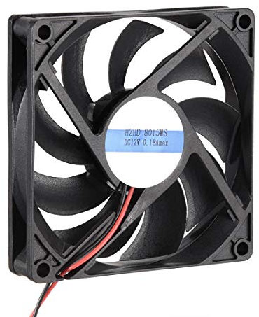 sourcing map Cooling Fan 80mm x 80mm x 15mm 8015MS DC 12V 0.2A Long Life Sleeve Bearings