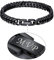 Bandmax Unisex personalisiert Armband Schwarz Panzer Armband 8mm massive kubanische Gliederarmband 19cm schwere Panzerkette Link Chain Bracelet Modeschmuck Accessoire für Frauen Jungen