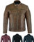 Texpeed Lederjacke herren schaffell echtleder - Lässige motorrad bikerstil jacke mantel Braun - XL