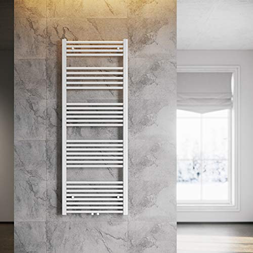 ELEGANT Heizkörper Bad Handtuchhalter 1600x600mm Weiß Handtuchheizkörper Mittelanschluss Handtuchtrockner Heizung Badheizkörper