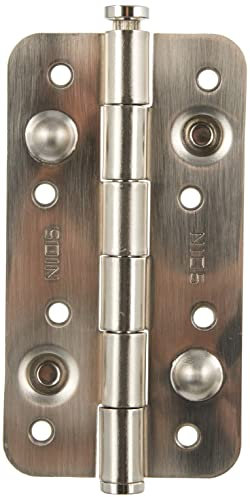 Jdel 3 Unidades Bisagra Seguridad para Puerta sin remate Canto Redondo, Niquel, 150x80
