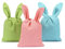 Zaloife Osterhasen Taschen, 3 Pack Osterbeutel Jute, Ostertasche mit Ohren, Osterkorb Jute, Osterbeutel zum Befüllen, Jute Beutel mit Ohren für Kinder Süßigkeiten Geschenken Osterparty
