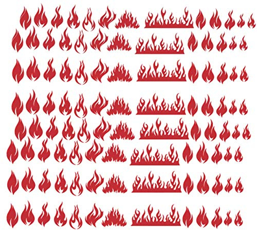 Fire Flame Collection (Fire Flame Peel Off Nail Stickers)