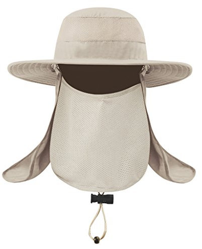 YJZQ Mütze Herren Sommer Outdoor Sonnenhut Männer UV Schutz Safari Hut Fischerhut Männe Faltbar Atmungsaktiv Wanderhut Nackenschutz für Outdoor aktivitäten UVP 50+