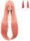 Wig For Chainsaw Man Power Cosplay Wig 80cm Long Pink Straight Heat Resistant Synthetic Hair Wig + Wig Cap + Horns OneSize withhorns