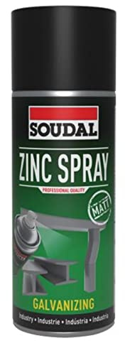 Soudal Lot de 6 vaporisateurs de zinc à séchage rapide, anti-rouille, anti-corrosion, fer en acier, métaux mats/brillants 400 ml (mat)