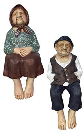 Toyvian Älteres Statue Aus Harz Liebespaar Dekoration Resin Ornament Für Hochzeit Oder Tischdeko Großeltern Geschenk Ehepaar Figur Basteln