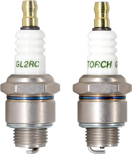 TORCH 2pcs GL2RC Zündkerzen Ersetzen für NGK 5798/BR2-LM Zündkerze, für CHAMPION RJ19LM/T10, QJ19LM, RJ19LMC Zündkerze; für BRISK JR19 Zündkerze; für DENSO W9LMRUS Zündkerze, OEM