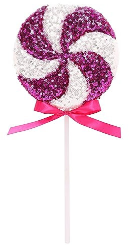 Christmas Concepts® 36cm (14,2) Giant Sparkly Sequin Lollipop Christmas Decoration – Christmas Tree Ornaments – Hot Pink