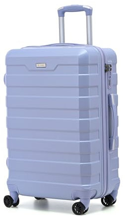CMY Suitcase Large Lightweight Hard Shell ABS Large Suitcase 4 Dual Spinner Wheels Hold Check in Luggage 3 Digit TSA Combination Lock (Purple)