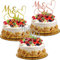 BSNRDX Cake Topper Hochzeit 3 Stück Mr & Mrs Cake Topper, Hochzeitstorte Deko, “Mr&Mrs” Tortenstecker Hochzeit für Hochzeit Jubiläum Verlobung Valentinstag