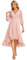 Ever-Pretty Women's Wedding Guest Dresses with 3/4 Sleeves V-Neck Bridesmaid Dresses Pink 16