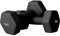 SPORTNOW Set 2 Manubri Esagonali da 2x5 kg in Metallo e Plastica, 2 Manubri Pesi con Impugnatura Antiscivolo, 20x9x9 cm, Nero