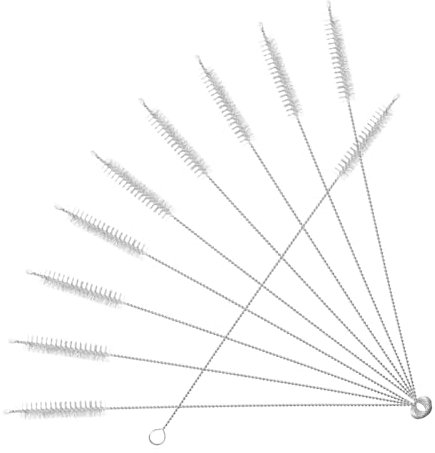 Anneome Strohhalm Bürste 10st Lüftungsbürstenwerkzeug Bürste Verstopfen Abflussrohrreiniger Verstärker Reinigungswerkzeug Rohrreinigungsbürste Nylonbürste Rohrabflussreiniger Entlüftungsbürste Weiß