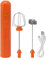 HUONIU Stainless Steel Electric Blender USB Small Wireless Hand Blender Orange Color (Orange)