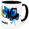 Staplerfahrer Tasse mit Namen personalisiert Stapler Kaffeetasse Lagerist Gabelstapler Gabelstaplerfahrer Becher Lagerleiter Lager Lagerlogistik Geschenk Lagermeister Logistik Zubehör Keramik 330 ml