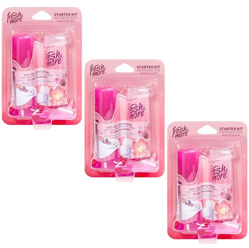 Fresh & More WC-Duftstempel, Korblose Toiletten Duft-Siegel, 42 ml (3er Pack) (Floral Harmony)