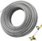 Fil Coupe Bordure en Acier,2,4mm x 30m Fil de Tondeuse en Acier Ligne de Trimmer Strimmer Fil Dacier Fil Coupe Bordure Bobine de Fil Debroussailleuse en Acier Fil pour Debroussailleuse Renforce (30m)