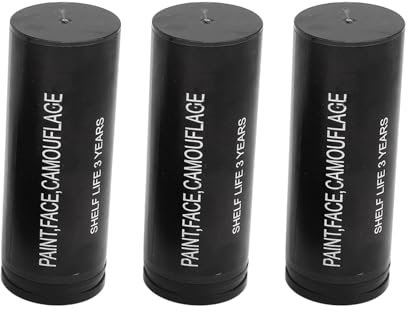 POENVFPO Barras de Pintura Facial de Camuflaje, Maquillaje de Ocultacin Compacto para Caza, Paintball, Airsoft o Uso Militar, Fcil de Lavar, 3 uds