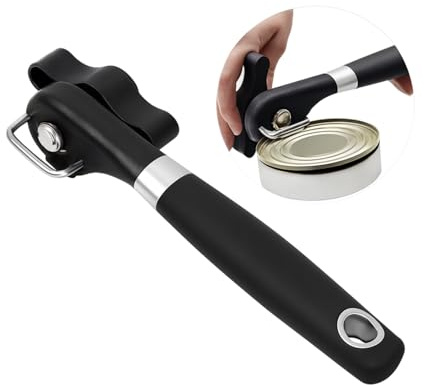 Manueller Dosenöffner ohne scharfe Kanten – Sicherheits-Dosenöffner mit ergonomischem Griff, rostfreier Handdosenöffner für alle Konservendosen – leicht zu reinigen