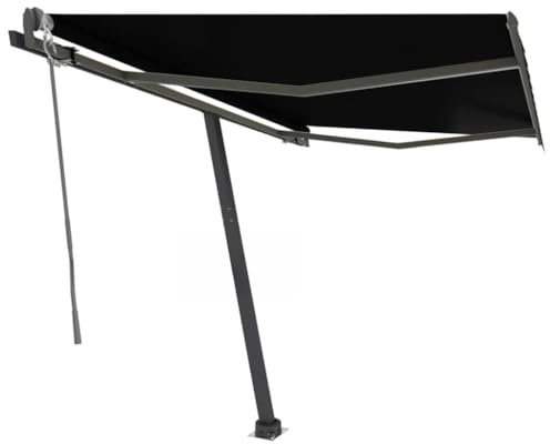 Seitenmarkise Ohne Bohren,Standmarkise Automatisch 350x250 cm Anthrazit für Pavillon, Balkon und Garten