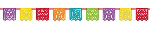 Unique Party 58688 Papel Picado - Bandera de Fiesta mexicana, 3 m