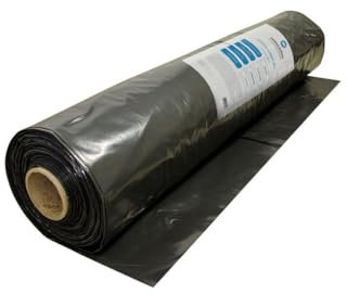 Handelskönig Baufolie schwarz 200 µ 4 x 50 m = 200 m² Baufolie Folie Schutzfolie Abdeckfolie Plane Abdeckplane