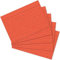 Herlitz Karteikarte eingeschweißt mit Aufreißfaden (Orange, 4er Pack, A7 liniert)