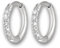 Ohrringe Gold I Zirkonia Ohrringe für Damen I Mini Creolen mit Zirkonia Steinen I Kleine Hoops aus hochwertigem Edelstahl mit 18 Karat Vergoldung I Glitzer Ohrringe für Mädchen