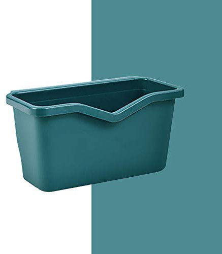 Poubelle suspendue, corbeille à papier murale de cuisine sans couvercle, bureau, salle de bain, bac de rangement suspendu de cuisine, vert
