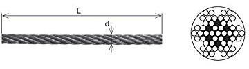 5 mm Edelstahl Drahtseil 7x7 mittelweich A4 Geländer Stahldraht-Seil V4A (10 m)