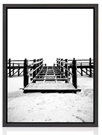 rahmengalerie24 Schattenfugenrahmen 40x60 cm schwarz matt für Leinwand Bilderrahmen Keilrahmen für Leinwände aus Holz MDF