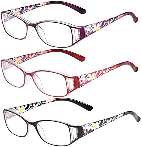 SaNgaiMEi Blaulichtfilter Lesebrille Damen Herren Computerbrille, Bequeme und flexible Blaulichtbrille Lesehilfen Sehhilfe Brille mit Sehstärke (3 MIX, 2.0, multiplier_x)