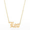 Minegreet Old English Zodiac Necklace for Women, Horoscope Birth Star Sign Letter Astrology Constellation Necklace Birthday Gift (Leo-Gold)