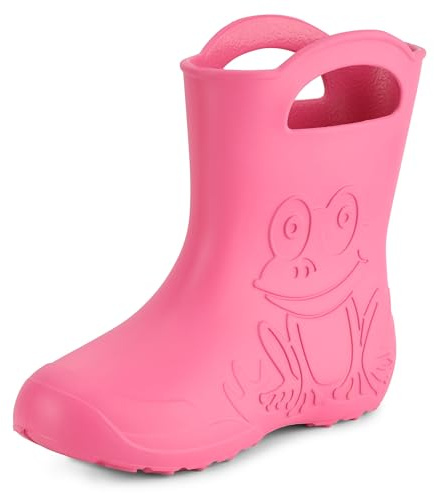 Ladeheid Eva Gummistiefel Damen federleichte wasserdichte Damenschuhe Regenschuhe LA-CA-09 (Rosa, 40/41 EU)