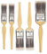 Winsome Paint Brush Set of 5 Paint Brushes for Furniture Paint & Wall Paint with No Bristle Loss, Natural Wooden Decorating Set for DIY, Ceiling, Indoor & Outdoor Painting 1 1.5 2 (Wood)
