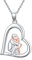 enjoylifecreative Tochter Kette von Papa Mama Sterling Silber Vater Tochter Geschenke, Herz Liebe Anhänger Schmuck für Tochter