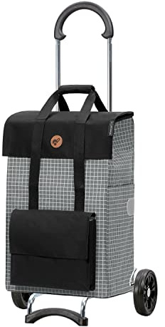 ANDERSEN Einkaufstrolley - Scala Shopper Hedda grau 51 L Reflektor,Shopping, klappbar, leichtgängig, leise Räder