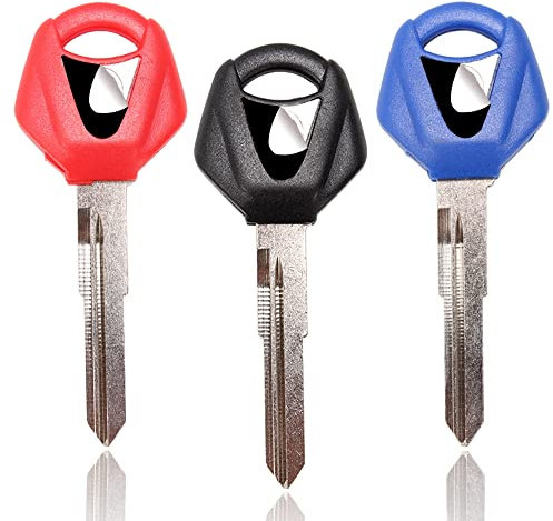 Lot de 3 clés vierges à luminescence pour moto Yamaha R25 R3 Xmax X-MAX X MAX 125 200 250 MT01 SR400 FZ6R FZ6N