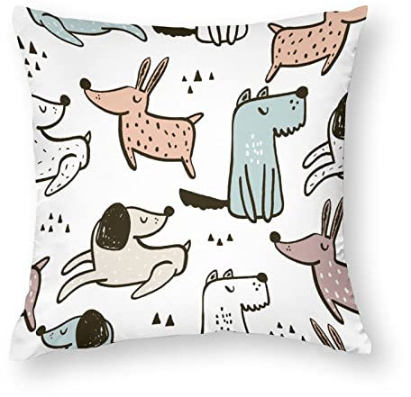 NIBABAEU Kissenbezug mit kindlichem Hund, dekorativer Kissenbezug, 81,3 x 81,3 cm, weiches Polyester, quadratisch, für Wohnzimmer, Sofa, Couch, Bett, 1 Stück