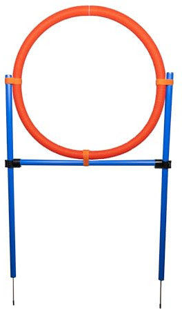 NATIV großer Sprungring für Hunde, Durchmesser 70cm, höhenverstellbar, mit Tragetasche