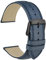 WOCCI 21mm Vintage Leder Uhrenarmband mit Schwarzer Schnalle, Ersatz Armbanduhr (Blau)