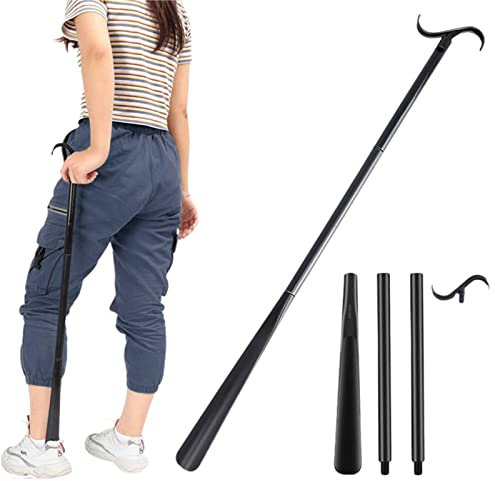 TSHAOUN kunststoff lang schuhlöffel,ausziehbarer Schuhlöffel,Multifunktionaler Schuhanzieher,Länge 30 cm bis 89 cm einstellbar,Schuhe und Kleidung leichter zu tragen (33.5 inch/85 cm)