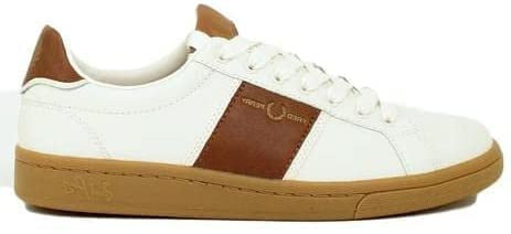 Fred Perry B721 Leather Debossed Branding Light Ecru, weiß, 43 EU