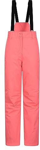 Mountain Warehouse Moon schmalgeschnittene Damen-Skihose - Wasserabweisende Hose aus Rip-Stop-Material mit abnehmbaren Hosenträgern und Knöchelreißverschlüssen leuchtendes Pink 32