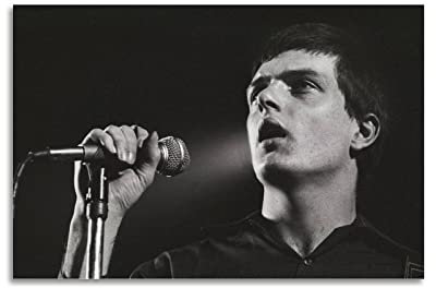 INKLOT Bild von Ian Curtis singend, nostalgisches Poster, dekoratives Gemälde, Leinwand, Wandposter und Kunstbild, modernes Familien-Schlafzimmer, 30 x 45 cm