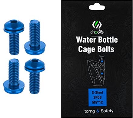 Chooee Water Bottle Cage Bolts,Bike Bottle Cage Bolts for MTB/Mountain Bike,Blue