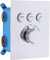 Delnet Thermostatic Shower Valve Brass Concealed 3 Way Outlets Shower Diverter Mixer Valve for Shower System, Can Use All Options at A Time (Chrome)