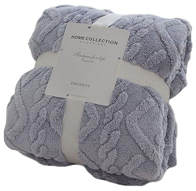 HUIEYE Kuscheldecke Flauschig,Babydecke, Flanell Kleinkind Warme PlüSch Super Weich und Bequeme Kinderwagen Decke Flanelldecke Als Sofadecke Wohndecke BüRodecke Oder Tagesdecke 70 * 100cm,Graublau